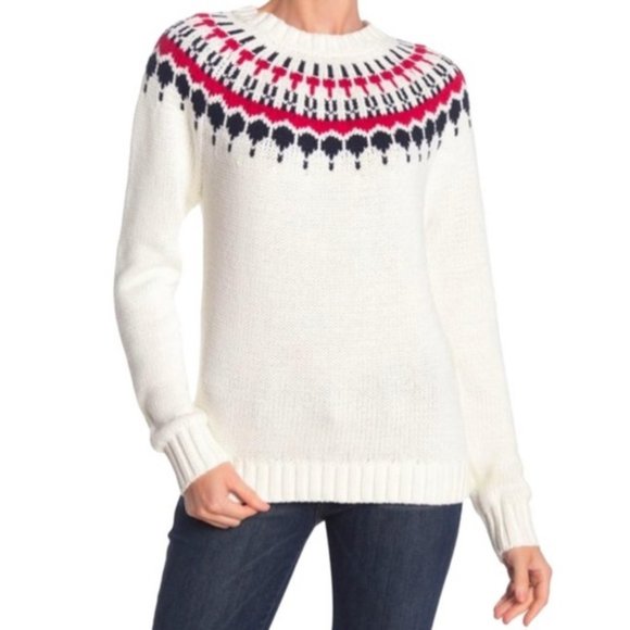 J. Crew Sweaters - J Crew Fair Isle Cotton Pullover Sweater FLAW